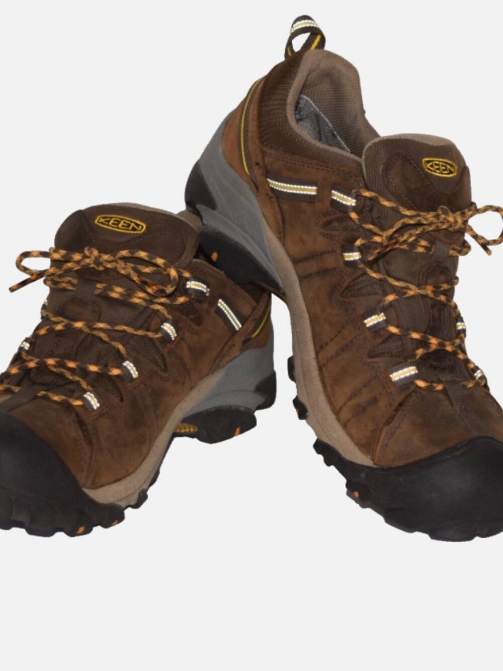 KEEN Targhee II Waterproof Leather Low Top Lace Closure Hiking Brown Boots Sz 13